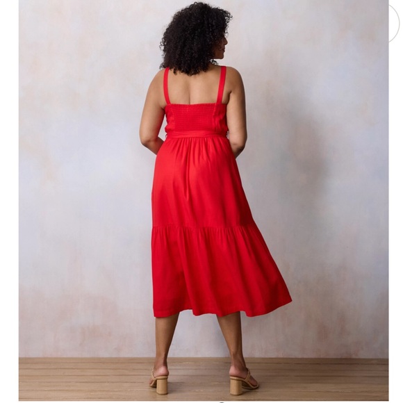 LC Lauren Conrad Vibrant Red Sleeveless Dress - Picture 4 of 5